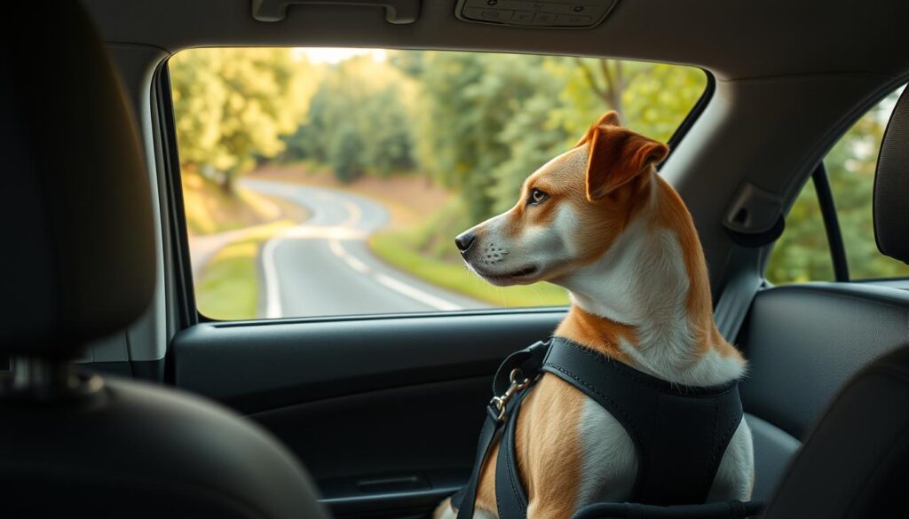 posizionamento sicuro cane in auto